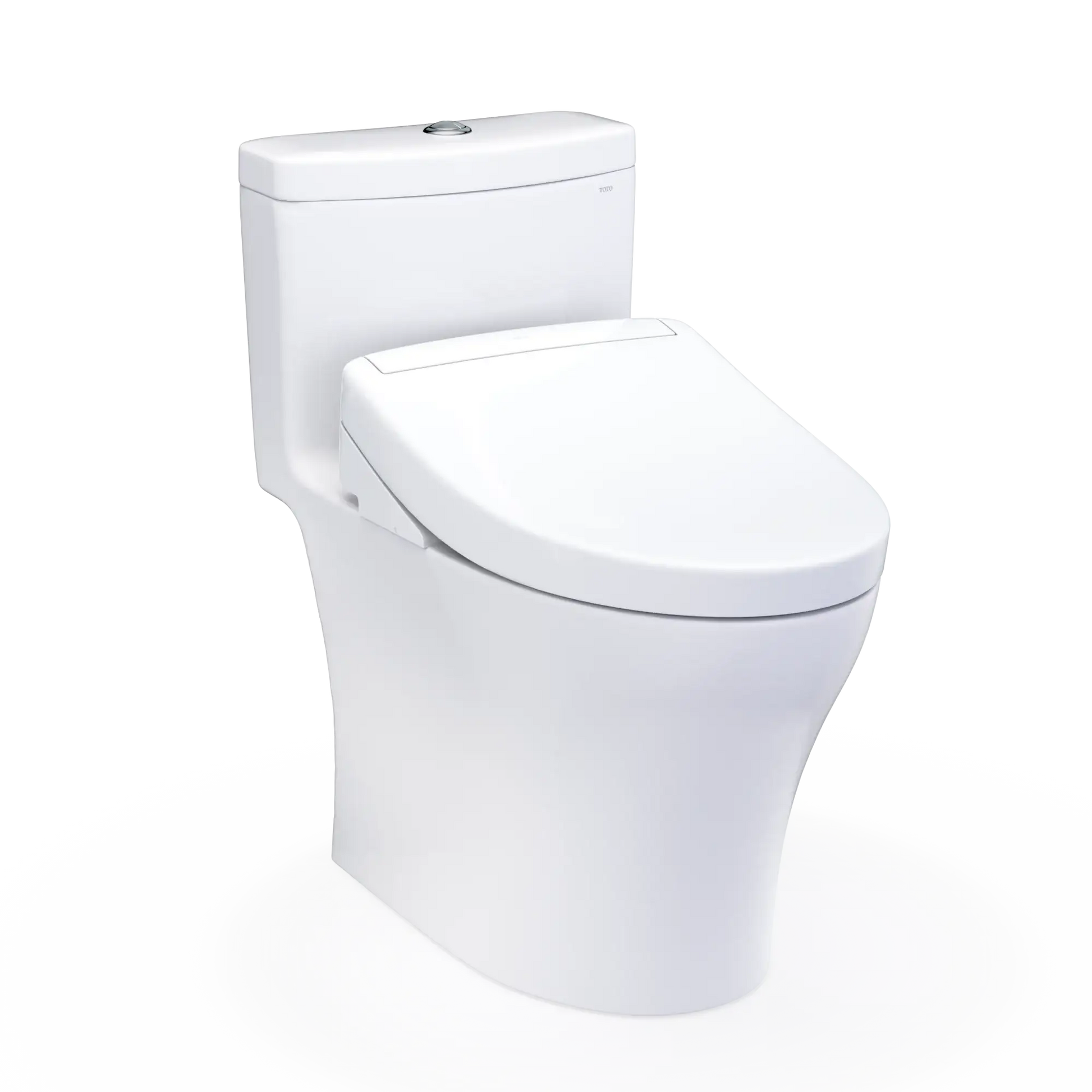 TOTO Aquia IV One-Piece Dual Flush 1.28 and 0.9 GPF Universal Height Toilet and S5 Bidet Seat MW6463446CEMFGN#01