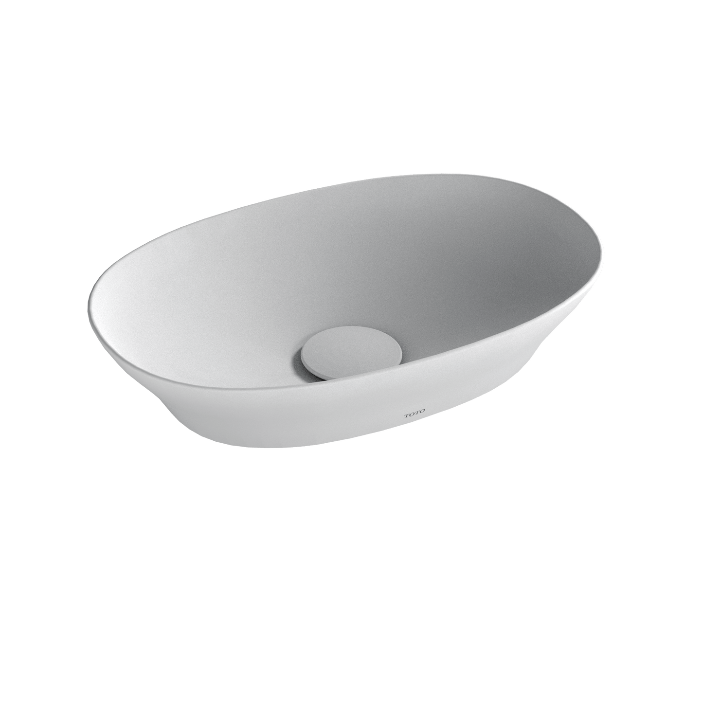 TOTO Kiwami Oval 16 Inch Vessel Bathroom Sink with CEFIONTECT, Cotton White LT473G#01