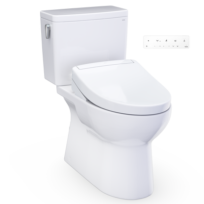 TOTO Glaston WASHLET+ S5 Two-Piece Elongated 1.28 GPF Universal Height Toilet MW4723446CEFG#01
