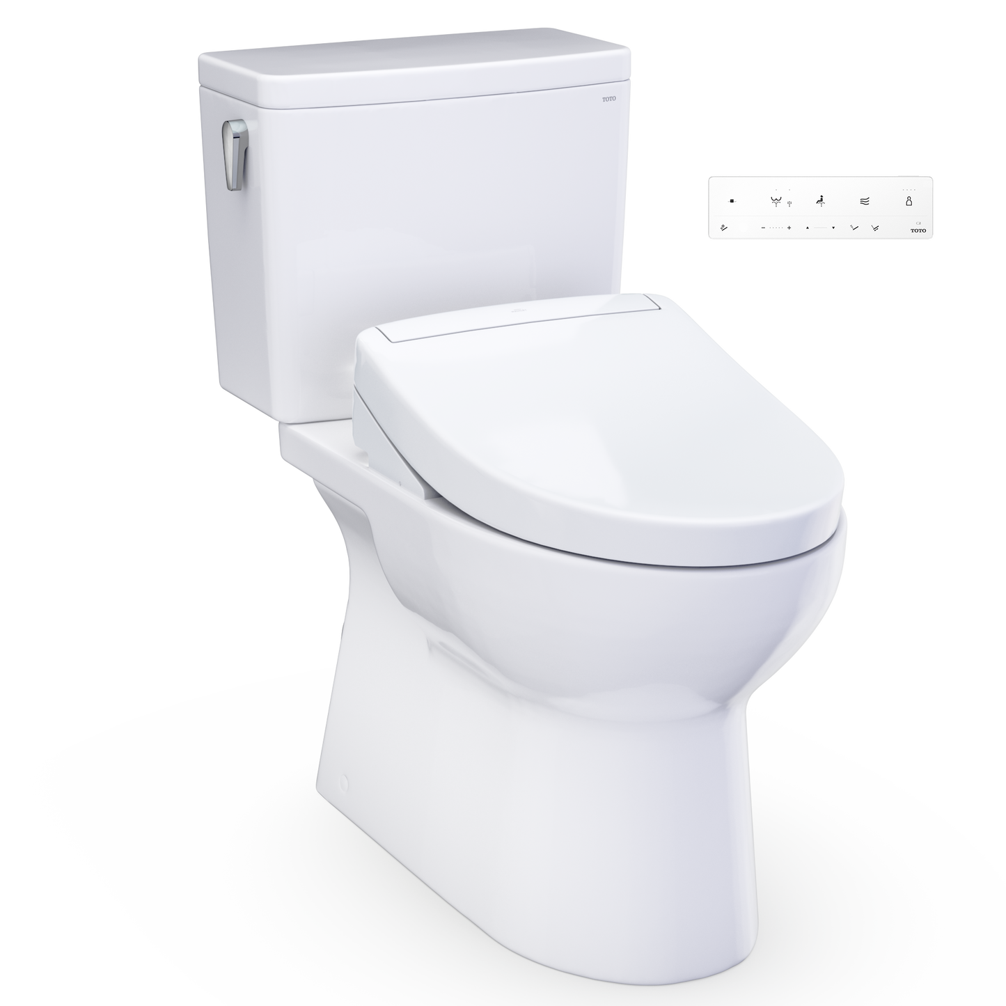 TOTO Glaston 1G WASHLET+ S5 Two-Piece Elongated 1.0 GPF Universal Height Toilet MW4723446CUFG#01