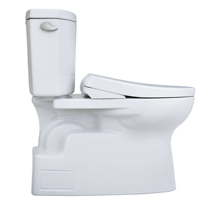 TOTO WASHLET+ Vespin II Two-Piece Elongated 1.28 GPF Toilet and WASHLET+ S7 Contemporary Bidet Seat, Cotton White - MW4744726CEFG#01