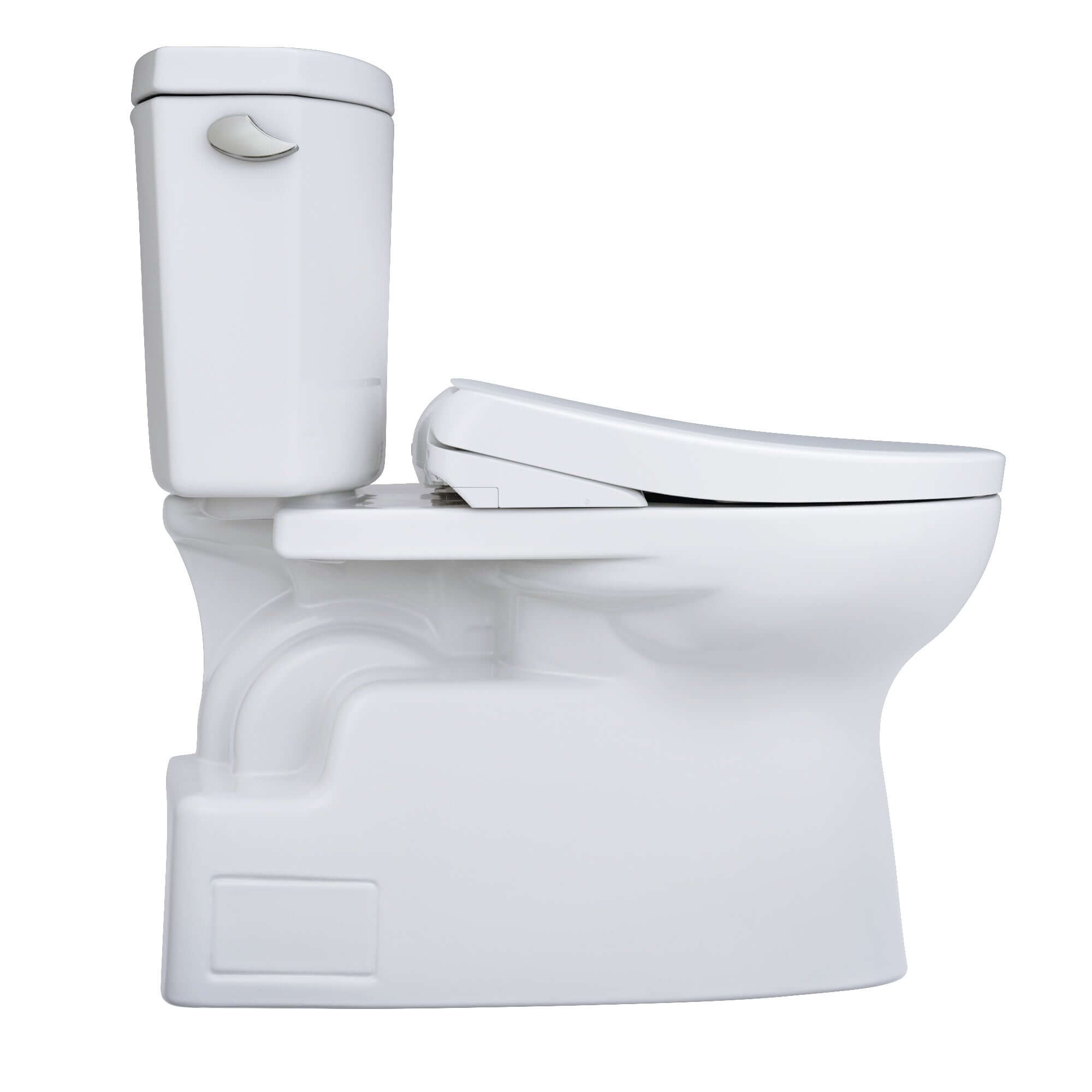 TOTO WASHLET+ Vespin II Two-Piece Elongated 1.28 GPF Toilet and WASHLET+ S7 Contemporary Bidet Seat, Cotton White - MW4744726CEFG#01