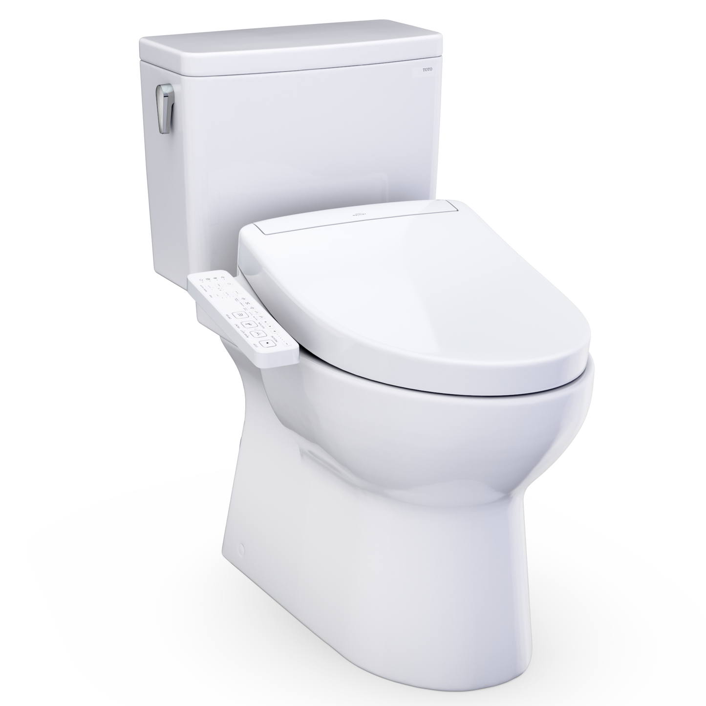 TOTO Glaston 1G WASHLET+ S2 Two-Piece Elongated 1.0 GPF Universal Height Toilet MW4723346CUFG#01
