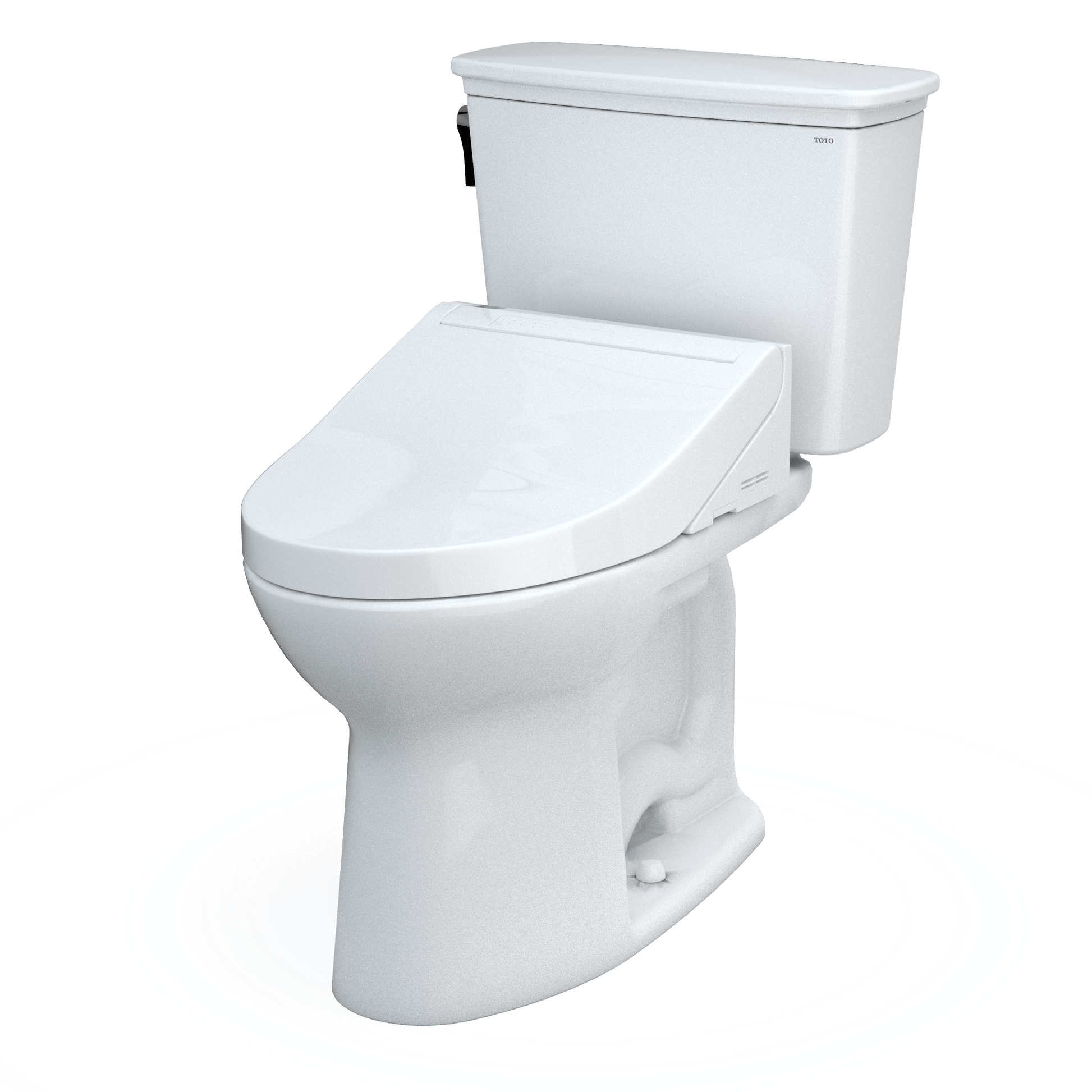 TOTO Drake Transitional Two-Piece 1.28 GPF Universal Height Toilet 10" Rough-In C5 Bidet Seat MW7863084CEFG.10#01