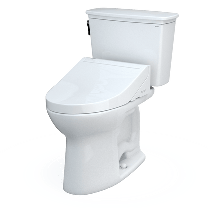 TOTO Drake Transitional Two-Piece 1.28 GPF Universal Height Toilet 10" Rough-In C5 Bidet Seat MW7863084CEFG.10#01