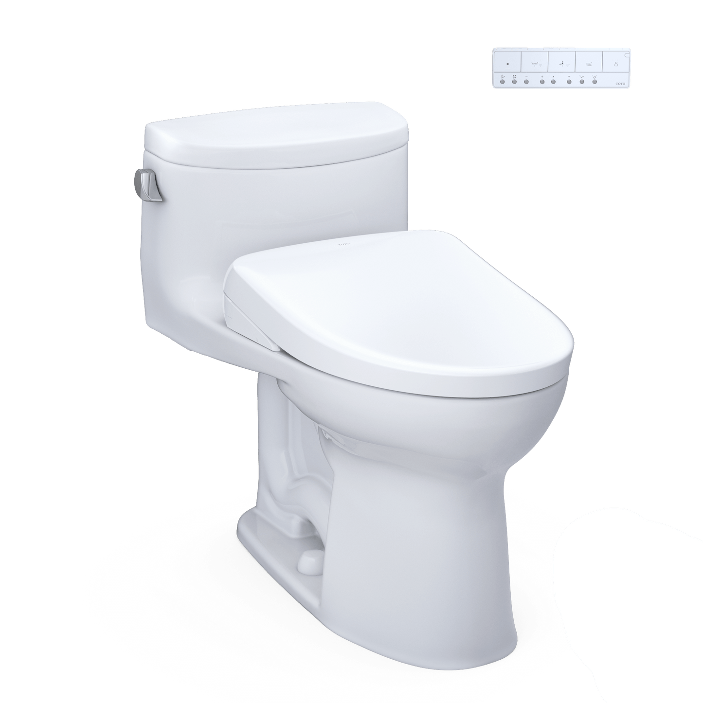 TOTO Supreme II One-Piece 1.28 GPF Universal Height Toilet and S7A Bidet Seat MW6344736CEFG#01