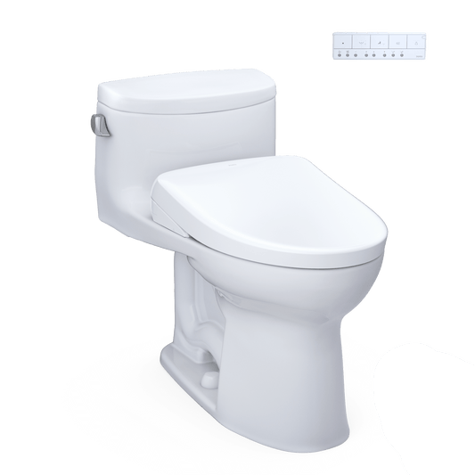 TOTO Supreme II One-Piece 1.28 GPF Universal Height Toilet and S7A Bidet Seat MW6344736CEFG#01