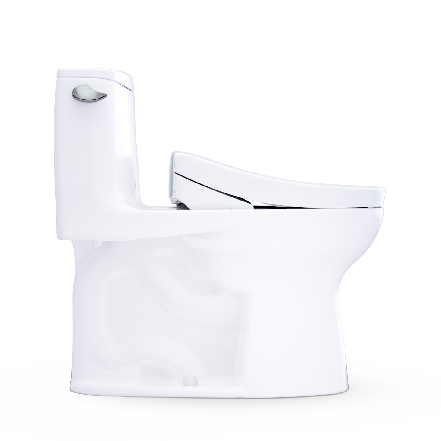TOTO Ultramax WASHLET+ S5 One-Piece Elongated 1.28 GPF Universal Height Toilet with CEFIONTECT MW6083446CEFG#01