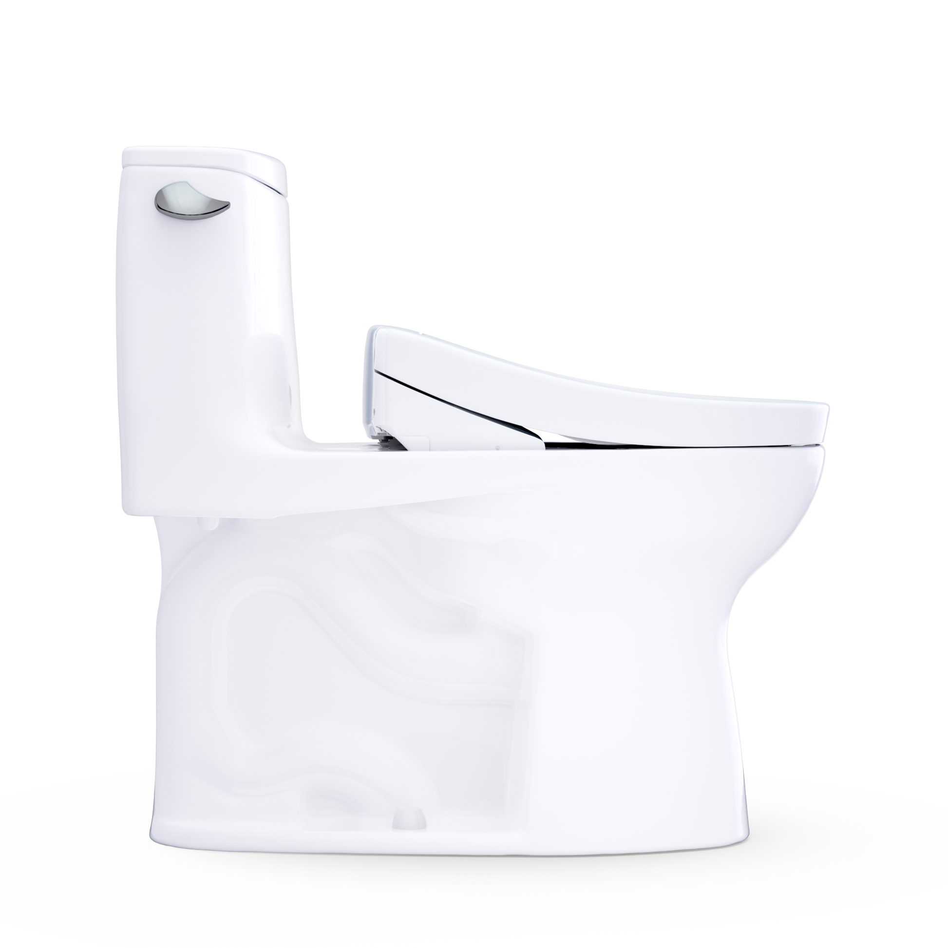 TOTO Ultramax WASHLET+ S5 One-Piece Elongated 1.6 GPF Universal Height Toilet with CEFIONTECT MW6083446CSFG#01