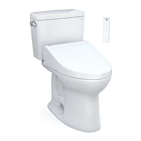 TOTO Drake Two-Piece 1.6 GPF Universal Height Toilet with C5 Bidet Seat 10 Inch Rough-In MW7763084CSFG.10#01