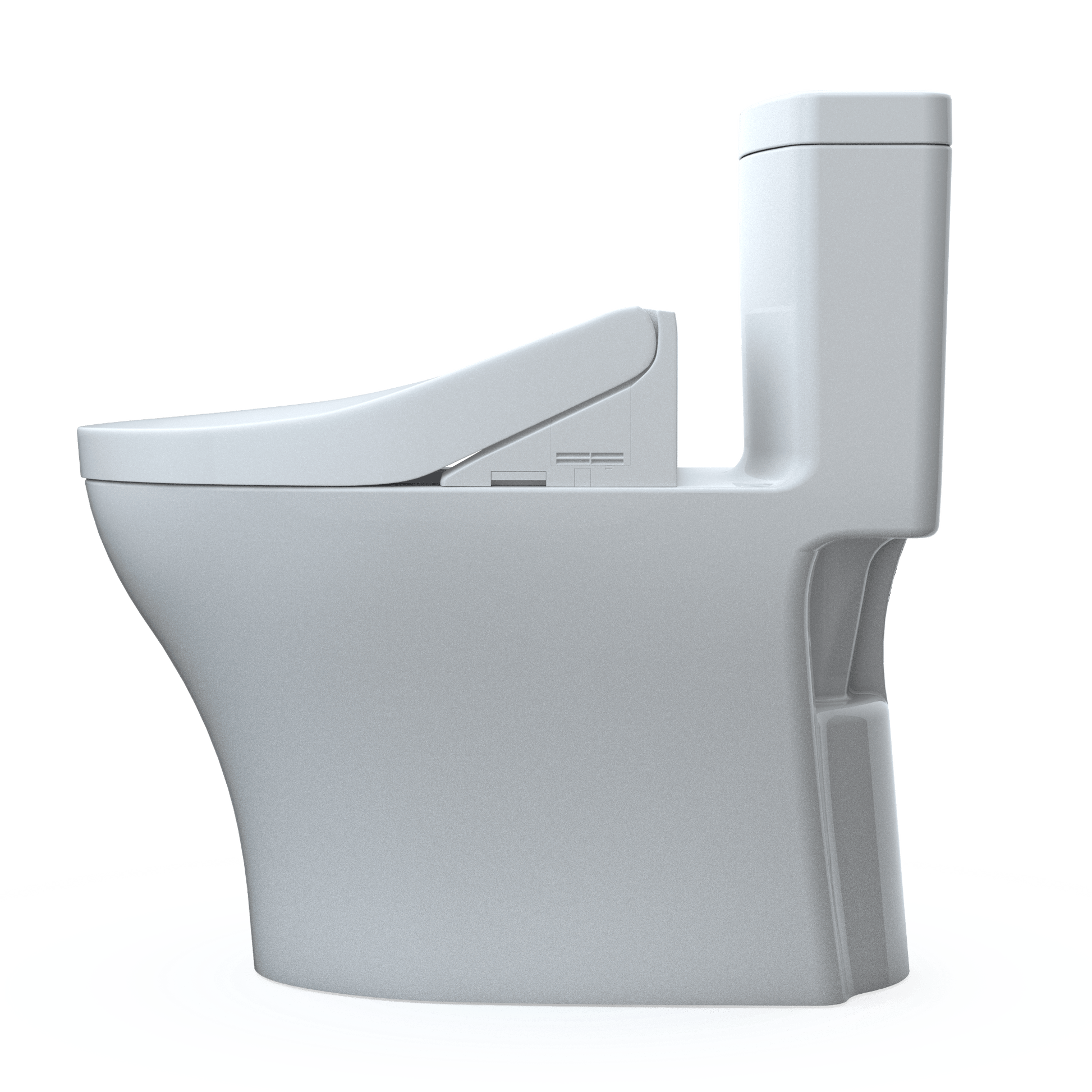 TOTO Aquia IV One-Piece Dual Flush 1.28 and 0.9 GPF Universal Height Toilet and C5 Bidet Seat MW6463084CEMFGN#01