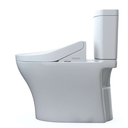 TOTO WASHLET+ Aquia IV Two-Piece Dual Flush 1.28/0.9 GPF Standard Height Toilet WASHLET C5 Bidet Seat - MW4463084CEMGN#01