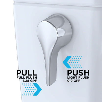 TOTO WASHLET+ Aquia IV Cube Two-Piece Elongated Dual Flush 1.28 and 0.9 GPF Toilet with S7 Contemporary Bidet Seat, Cotton White - MW4364726CEMFGN#01