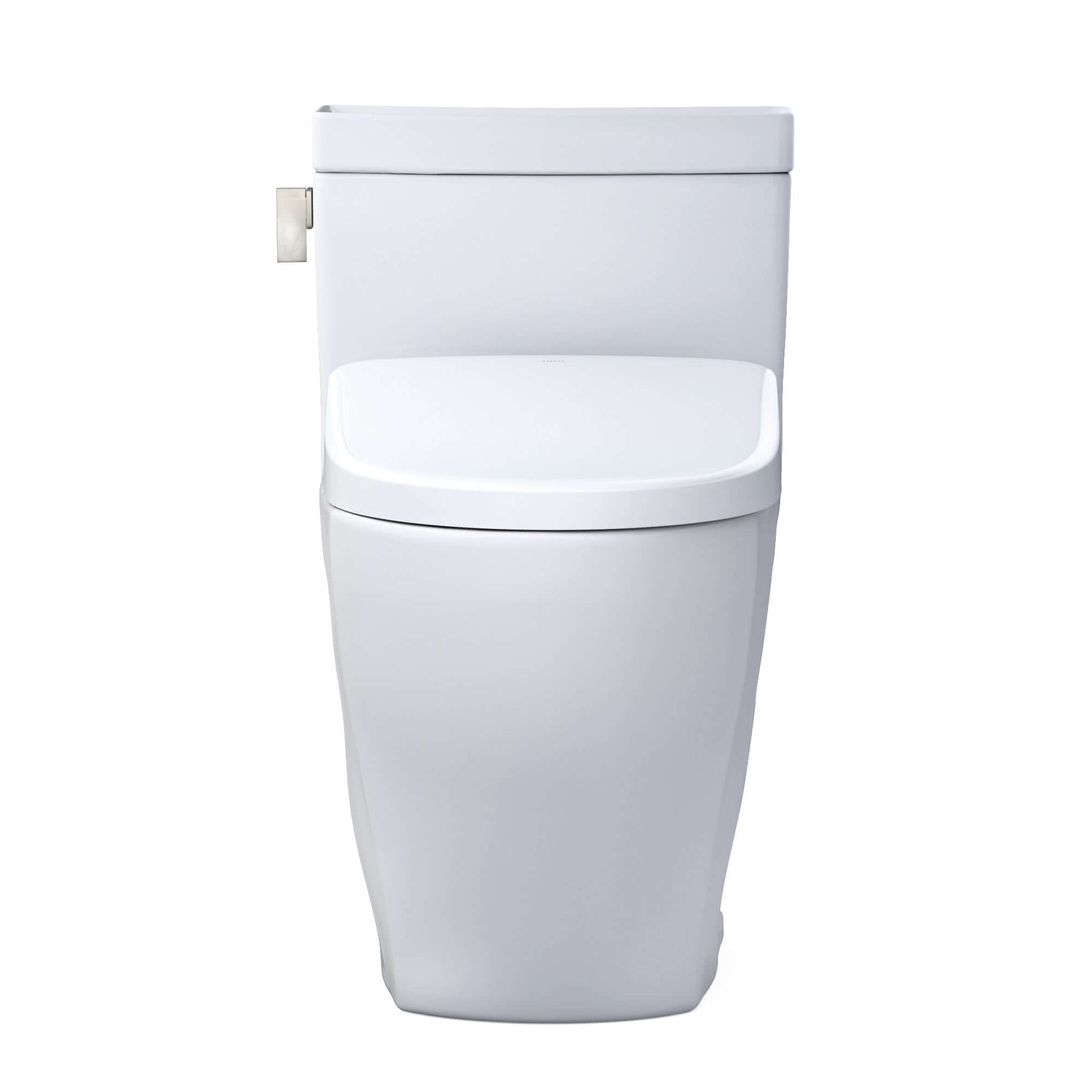 TOTO WASHLET+ Legato One-Piece Elongated 1.28 GPF Toilet and Contemporary WASHLET S7 Contemporary Bidet Seat, Cotton White - MW6244726CEFG#01