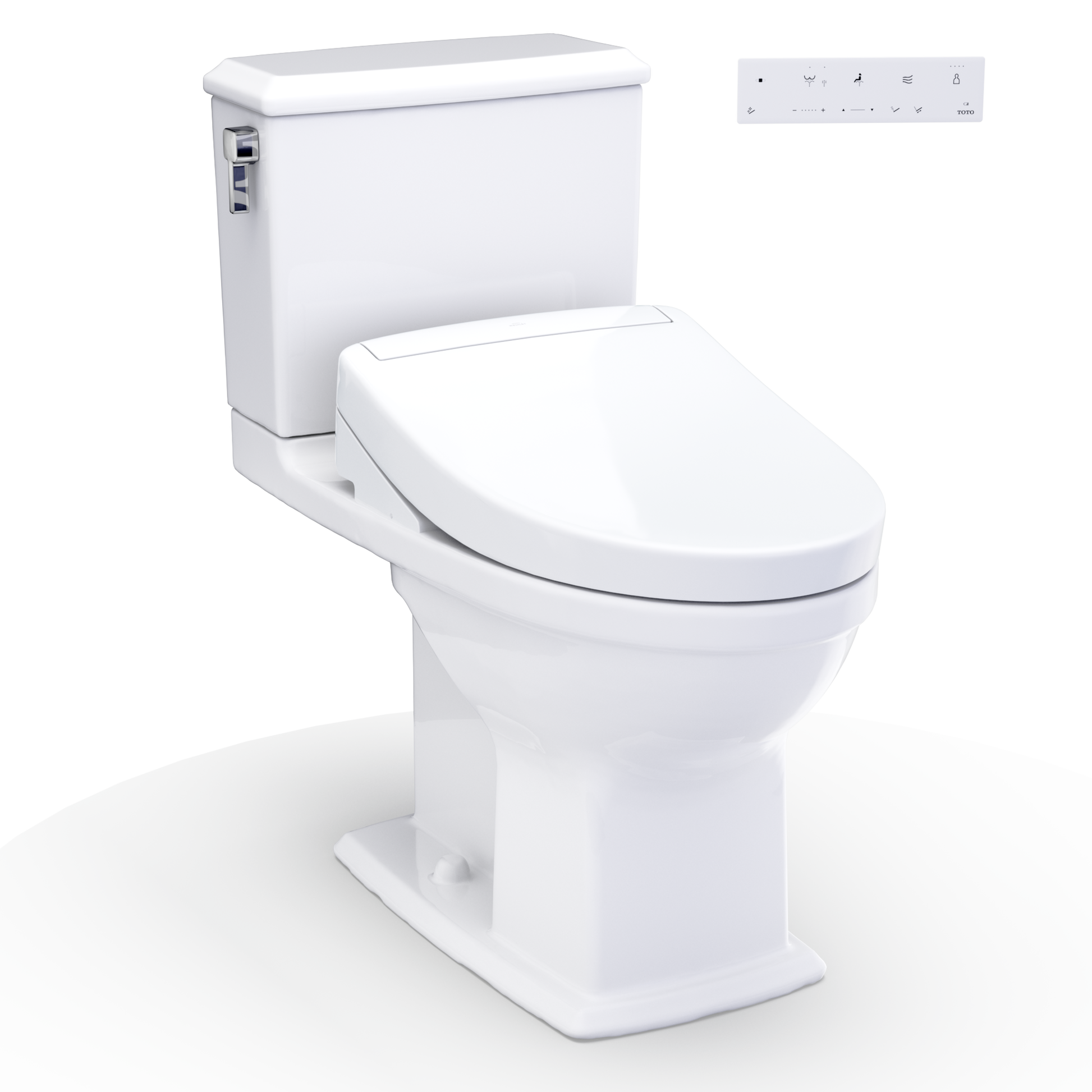 TOTO Connelly WASHLET+ S5 Two-Piece Dual Flush 1.28 GPF Universal Height Toilet with CEFIONTECT MW4943446CEMFG#01