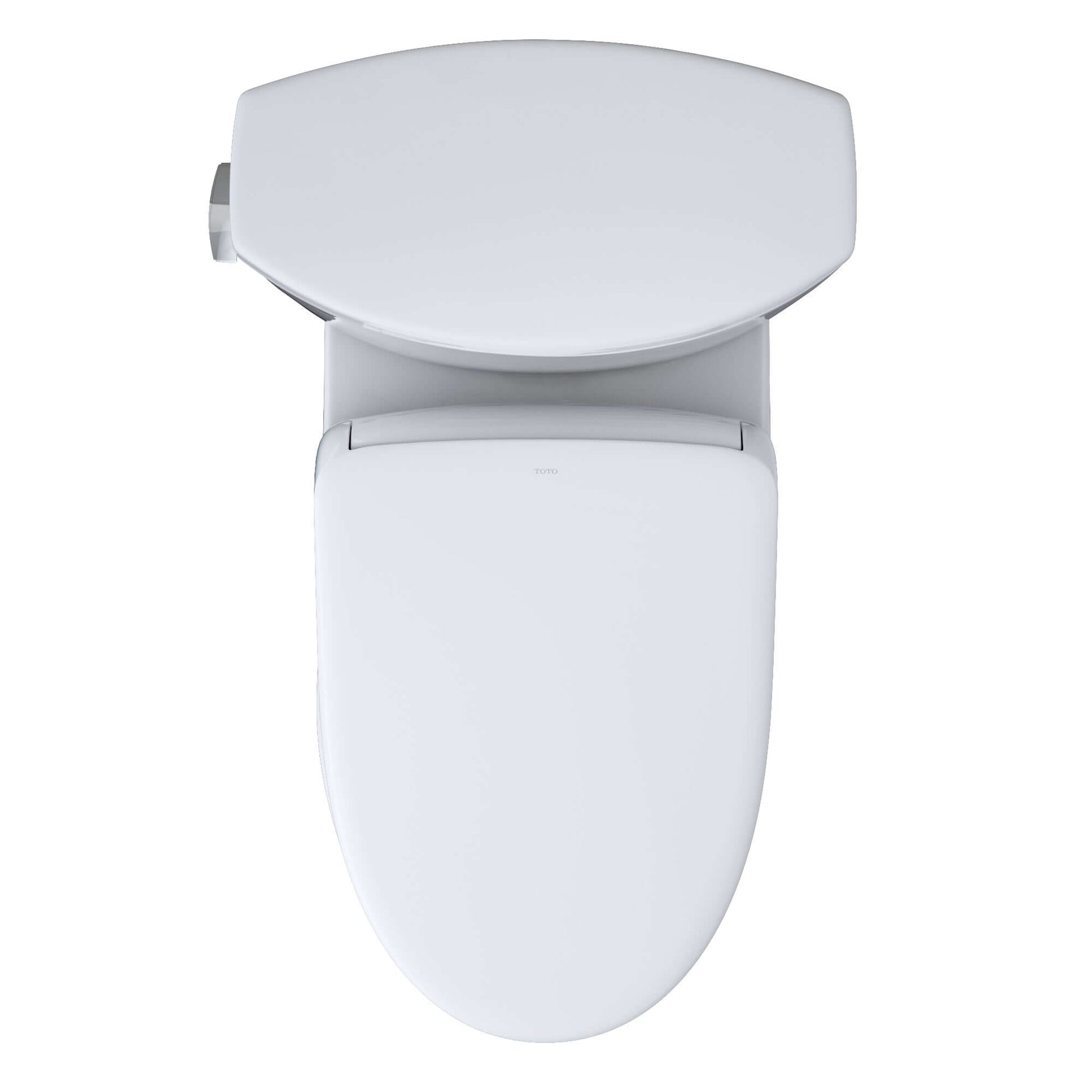 TOTO WASHLET+ Vespin II Two-Piece Elongated 1.28 GPF Toilet and WASHLET+ S7 Contemporary Bidet Seat, Cotton White - MW4744726CEFG#01