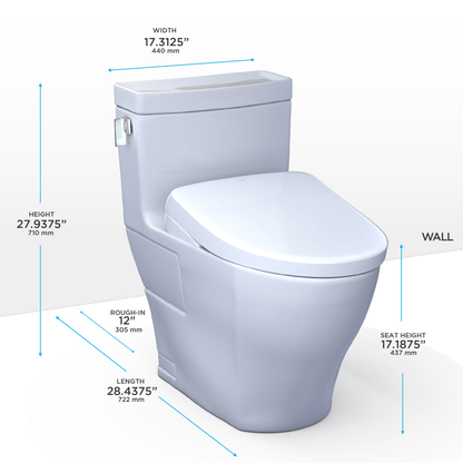 TOTO Legato 1.28 GPF Toilet With S7A Seat - MW6244736CEFG#01