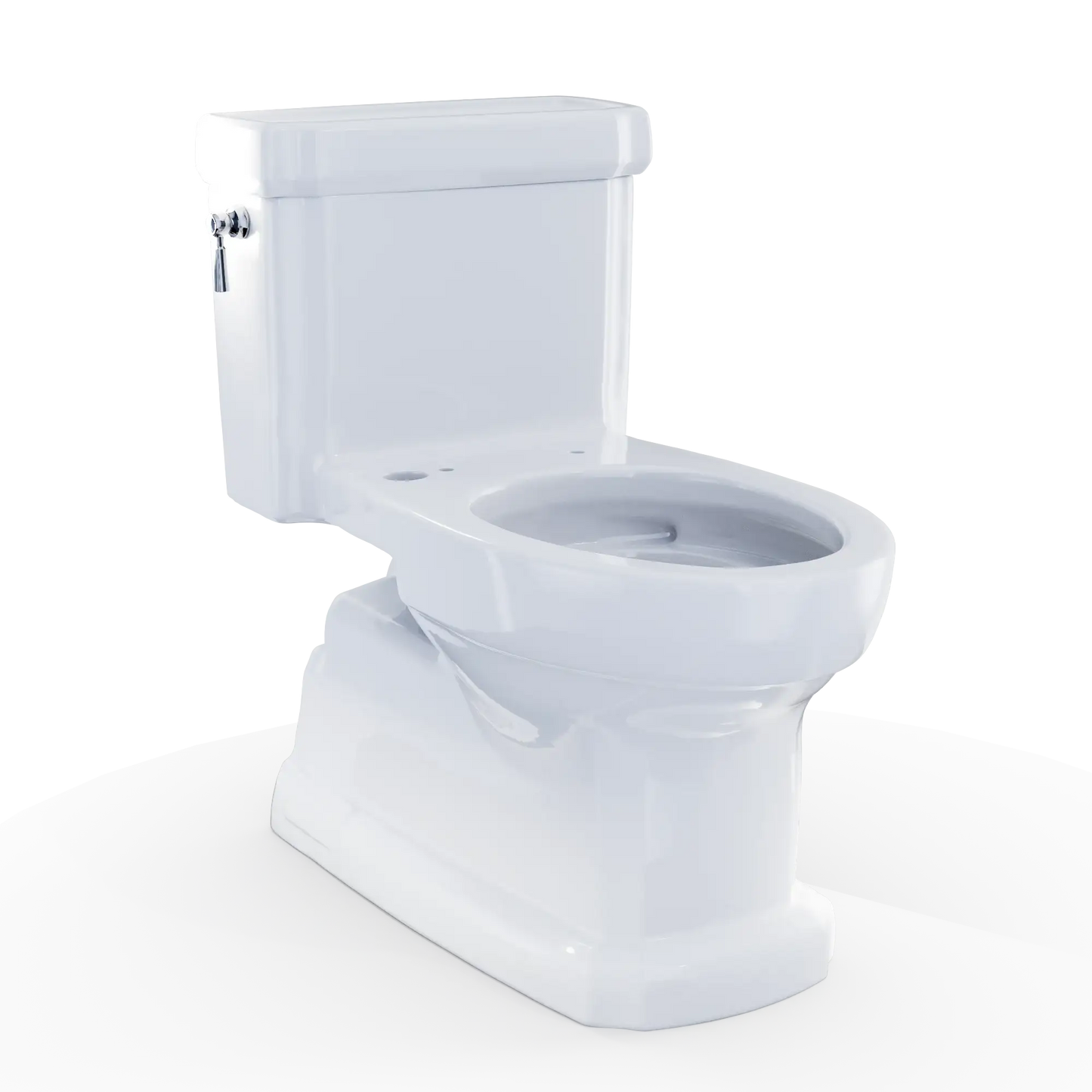 TOTO Eco Guinevere WASHLET+ Ready Elongated 1.28 GPF Universal Height Skirted Toilet with CEFIONTECT, Cotton White CST974CEFGAT40#01