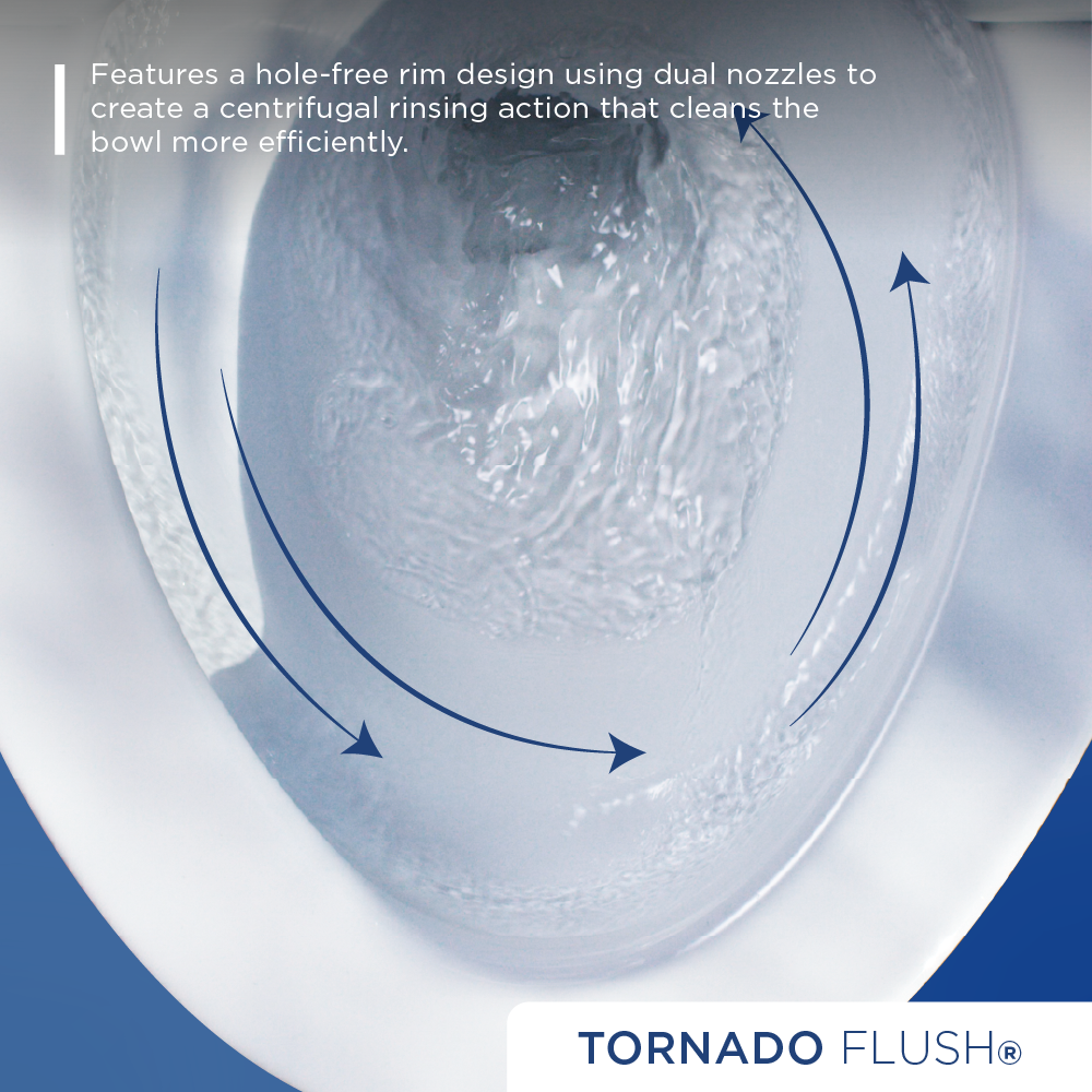 TOTO Ultramax WASHLET+ S7 One-Piece Elongated 1.28 GPF Universal Height Toilet with CEFIONTECT MW6184726CEFG#01
