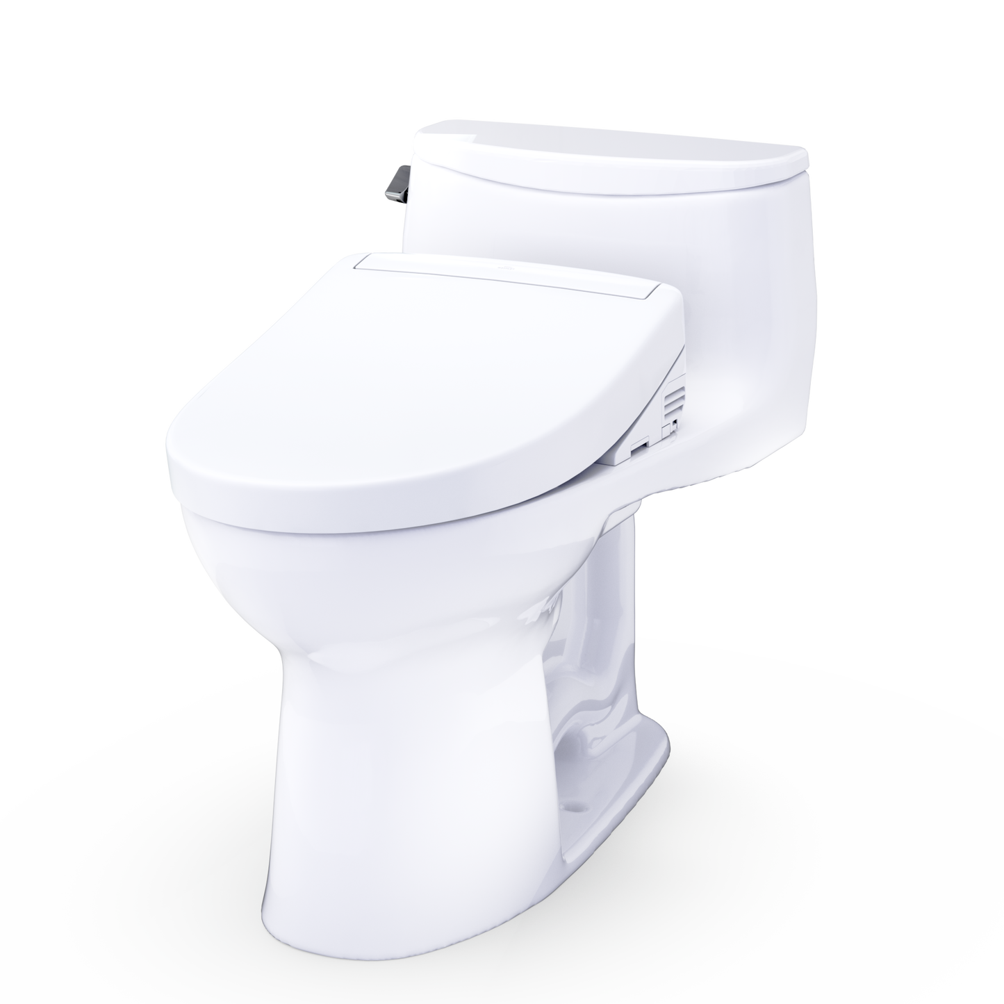TOTO Ultramax WASHLET+ S5 One-Piece Elongated 1.28 GPF Universal Height Toilet MW6183446CEFG#01