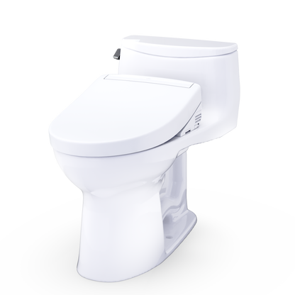 TOTO Ultramax WASHLET+ S5 One-Piece Elongated 1.28 GPF Universal Height Toilet MW6183446CEFG#01