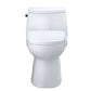 TOTO WASHLET+ Carlyle II One-Piece Elongated 1.28 GPF Toilet and WASHLET+ S7 Contemporary Bidet Seat, Cotton White - MW6144726CEFG#01