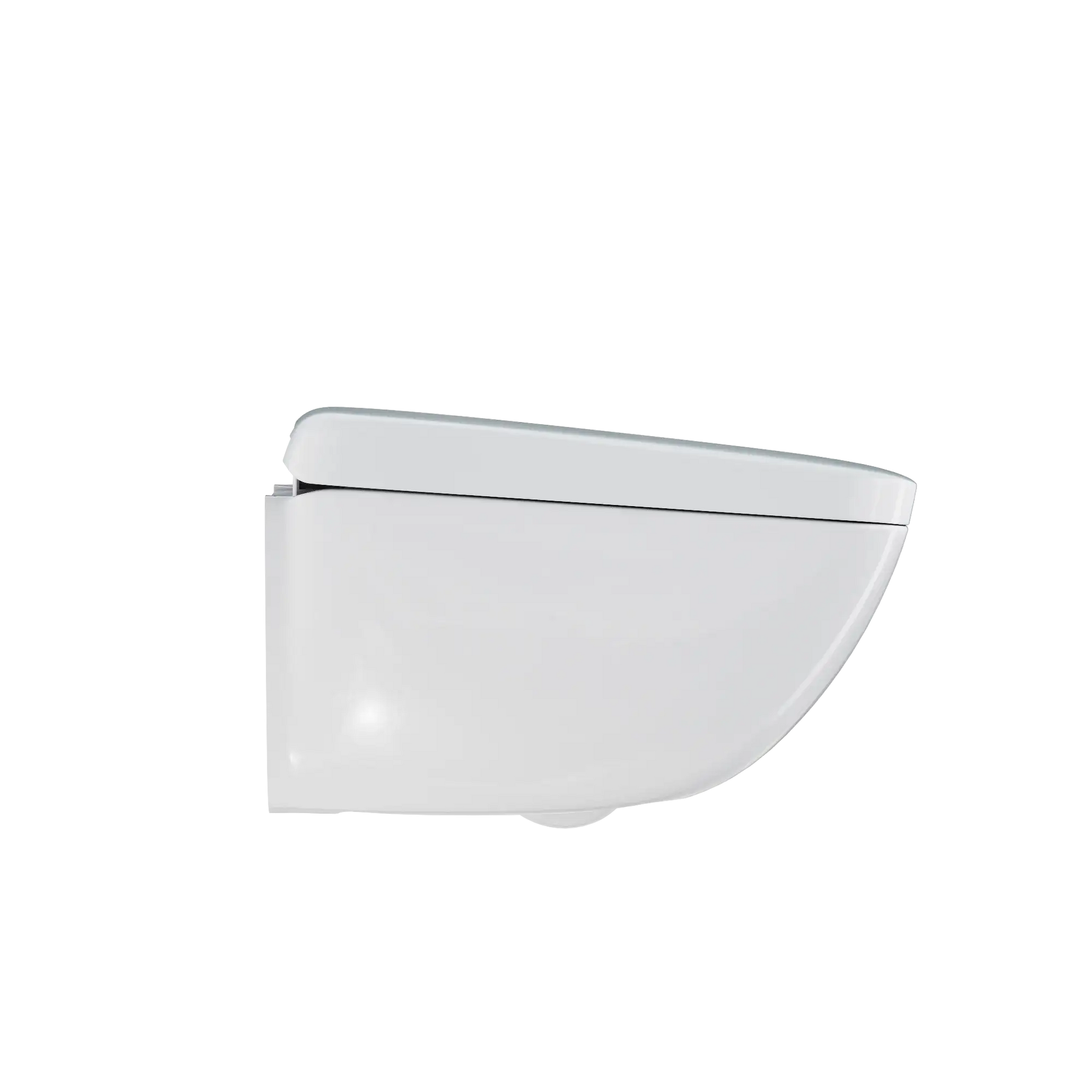 Side profile of the TOTO NEOREST WX2 tankless wall-hung integrated bidet toilet
