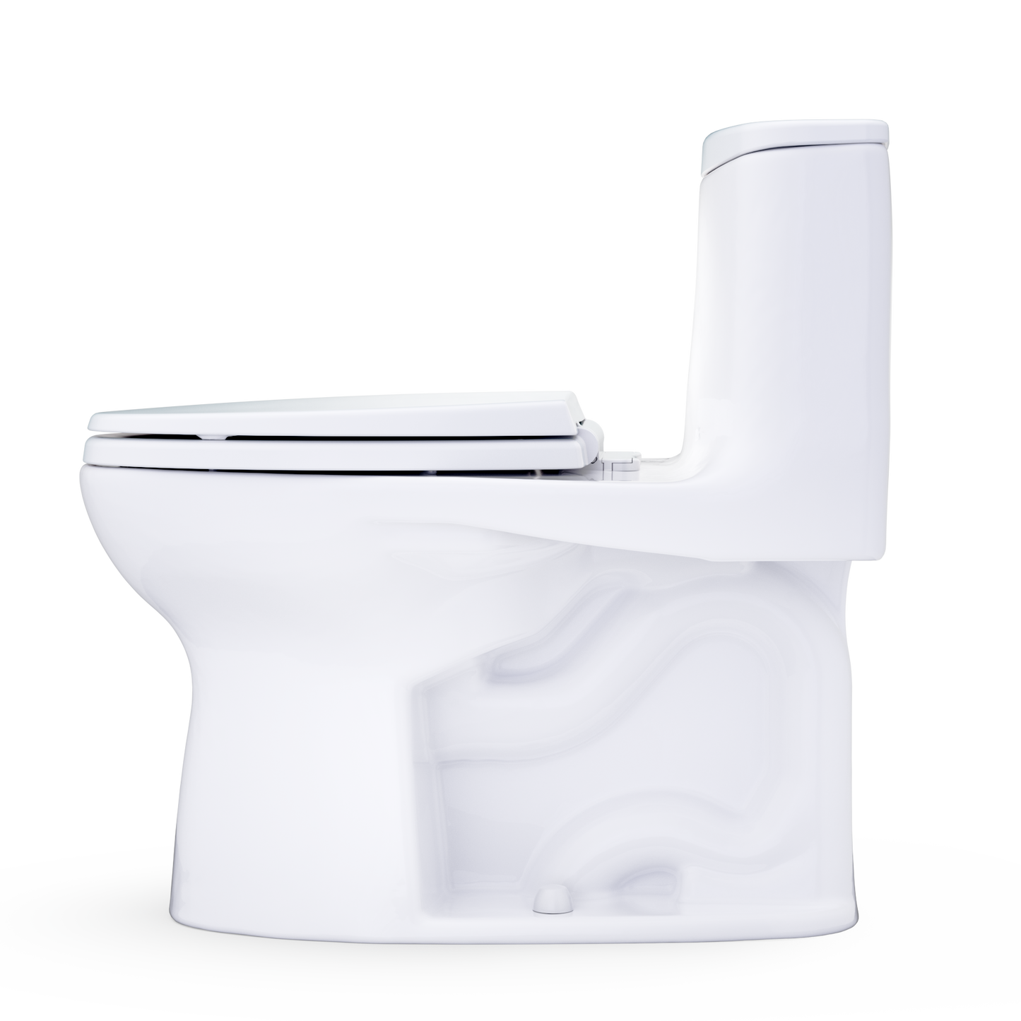 TOTO Ultramax One-Piece Toilet Left Side Profile Seat Open