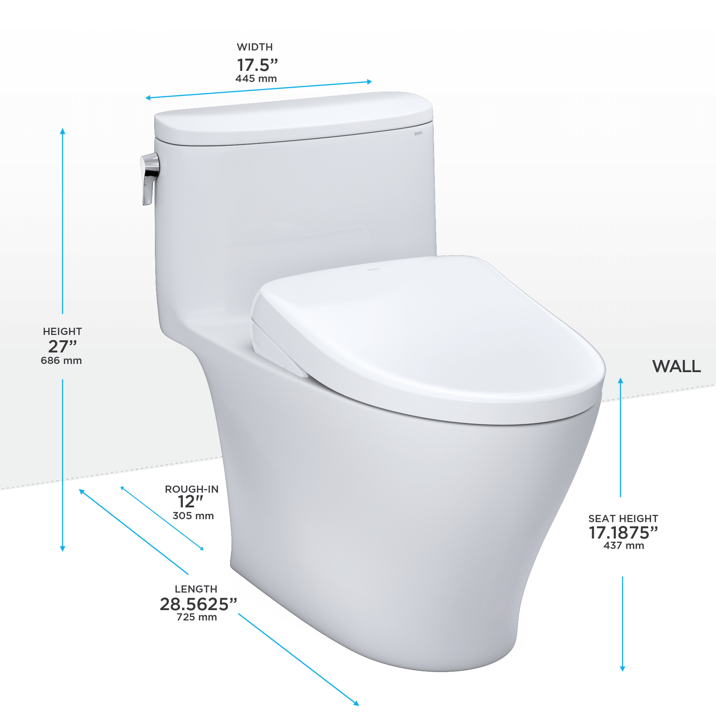 TOTO Nexus 1.28 GPF Toilet with S7A Seat - MW6424736CEFG#01