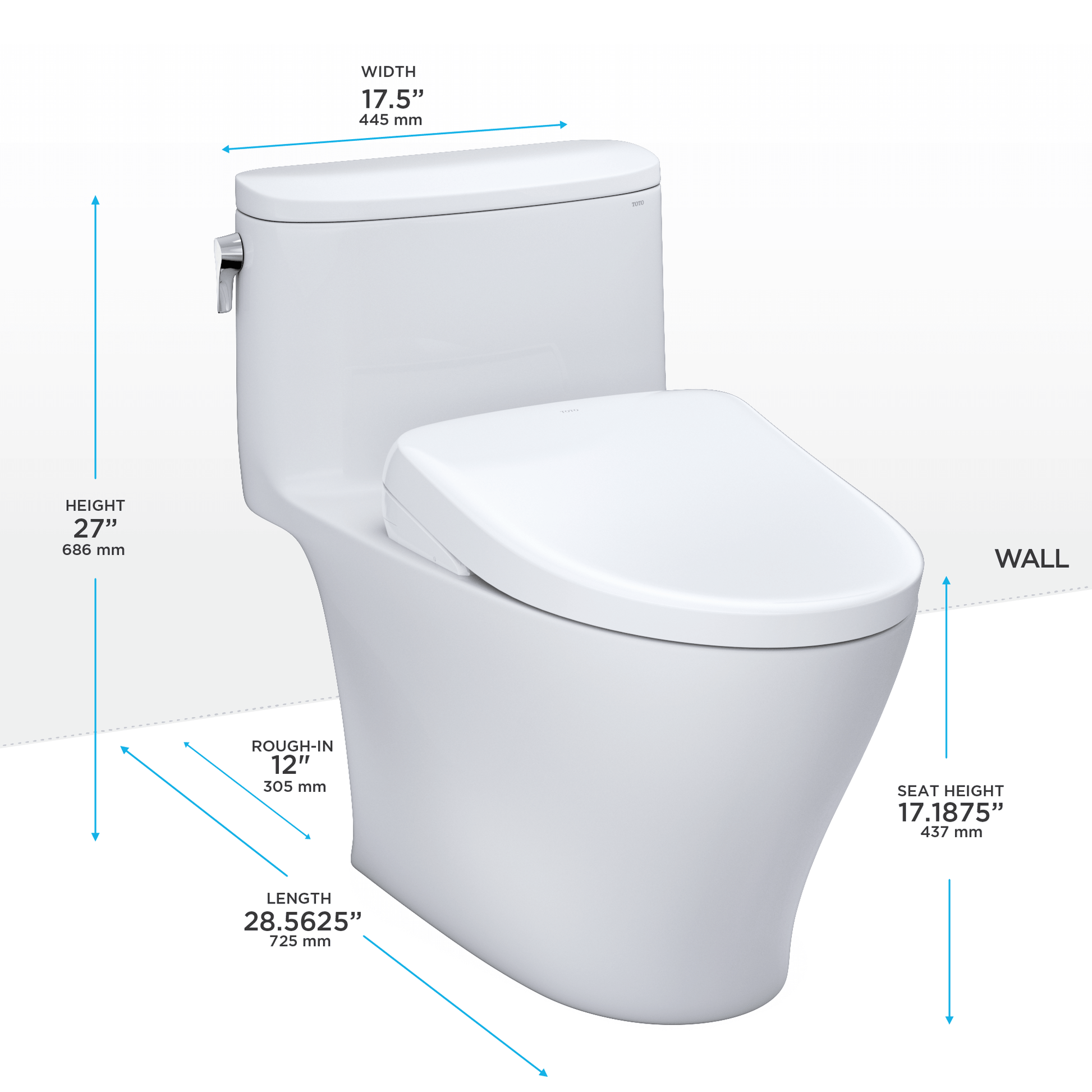 TOTO  Nexus 1.0 GPF Toilet with S7A Seat - MW6424736CUFG#01