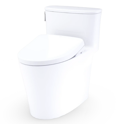 TOTO Aurora WASHLET+ S7A One-Piece Elongated 1.28 GPF Universal Height Toilet MW6864736CEFG#01