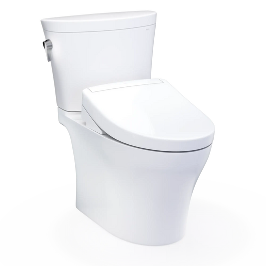 TOTO Aquia IV ARC Two-Piece Dual Flush 1.28 and 0.9 GPF Universal Height Toilet with S5 Contemporary Bidet Seat MW4483446CEMFGN#01