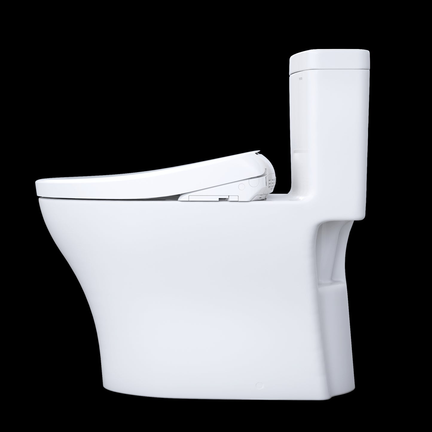 TOTO Aquia IV One-Piece Dual Flush 1.28 and 0.9 GPF Universal Height Toilet with S7 Bidet Seat MW6464726CEMFGNA#01