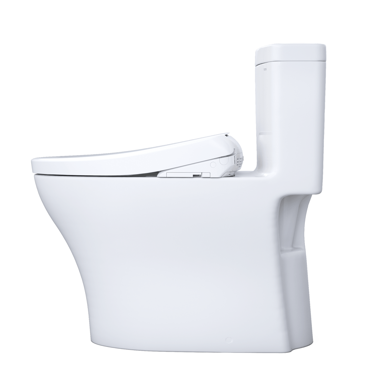 TOTO Aquia IV One-Piece Dual Flush 1.28 and 0.9 GPF Universal Height Toilet with S7A Bidet Seat MW6464736CEMFGN#01