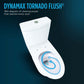 TOTO Aquia IV Two-Piece Elongated Dual Flush 1.28 and 0.9 GPF Toilet with CEFIONTECT, Cotton White - CST446CEMFGN#01