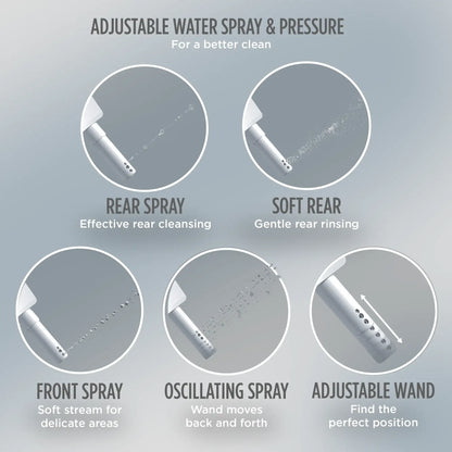 TOTO Nexus WASHLET+ S5 Two-Piece Elongated 1.0 GPF Universal Height Toilet with CEFIONTECT MW6423446CUFG#01