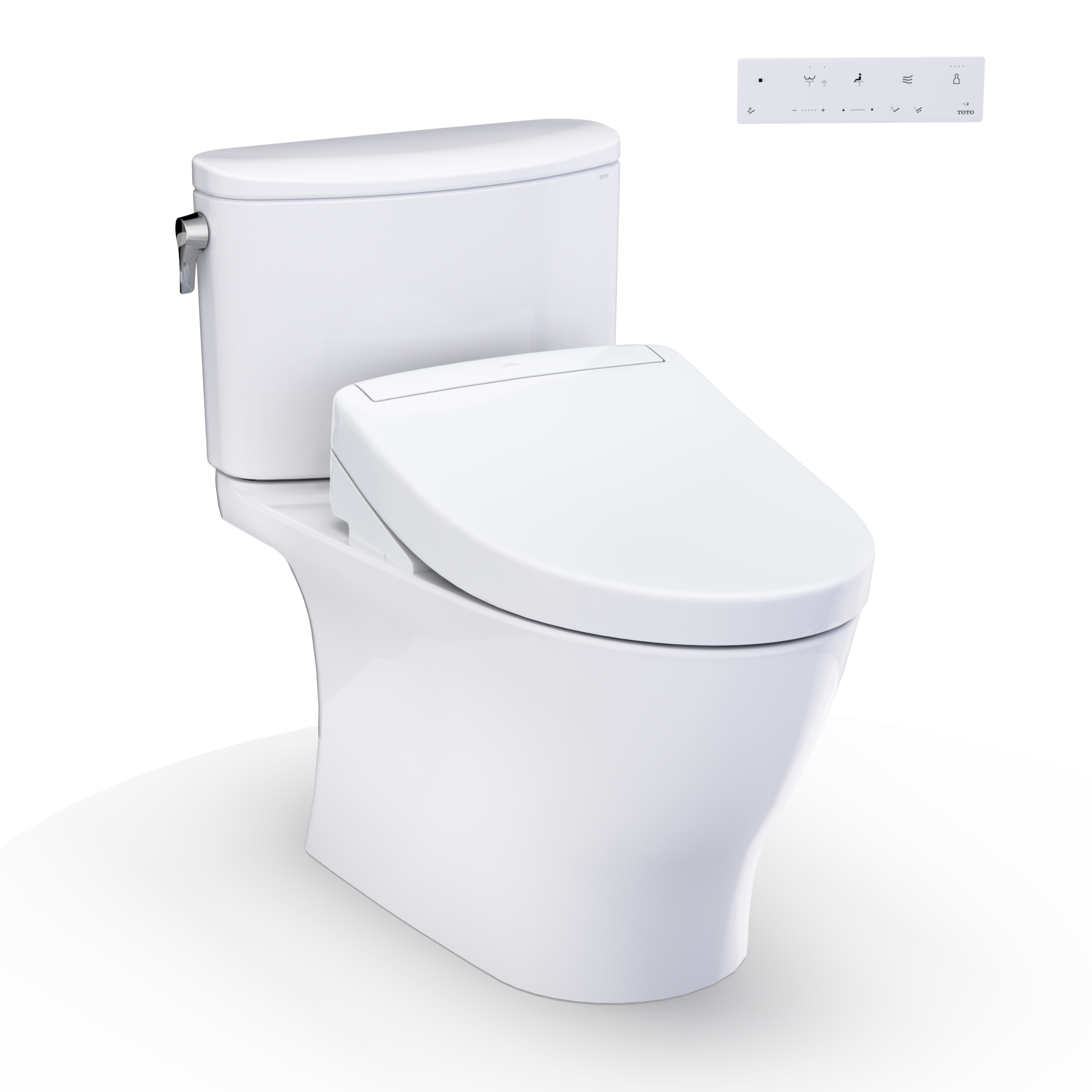 TOTO Nexus WASHLET+ S5 Two-Piece Elongated 1.0 GPF Universal Height Toilet with CEFIONTECT MW4423446CUFG#01