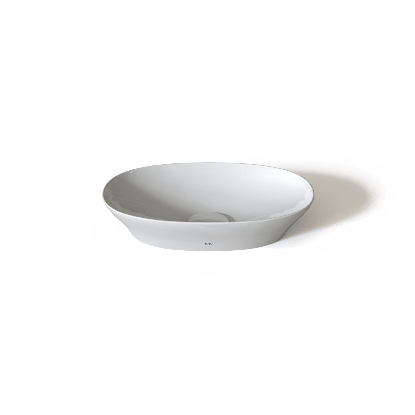 TOTO Kiwami Oval 16 Inch Vessel Bathroom Sink with CEFIONTECT, Cotton White LT473G#01