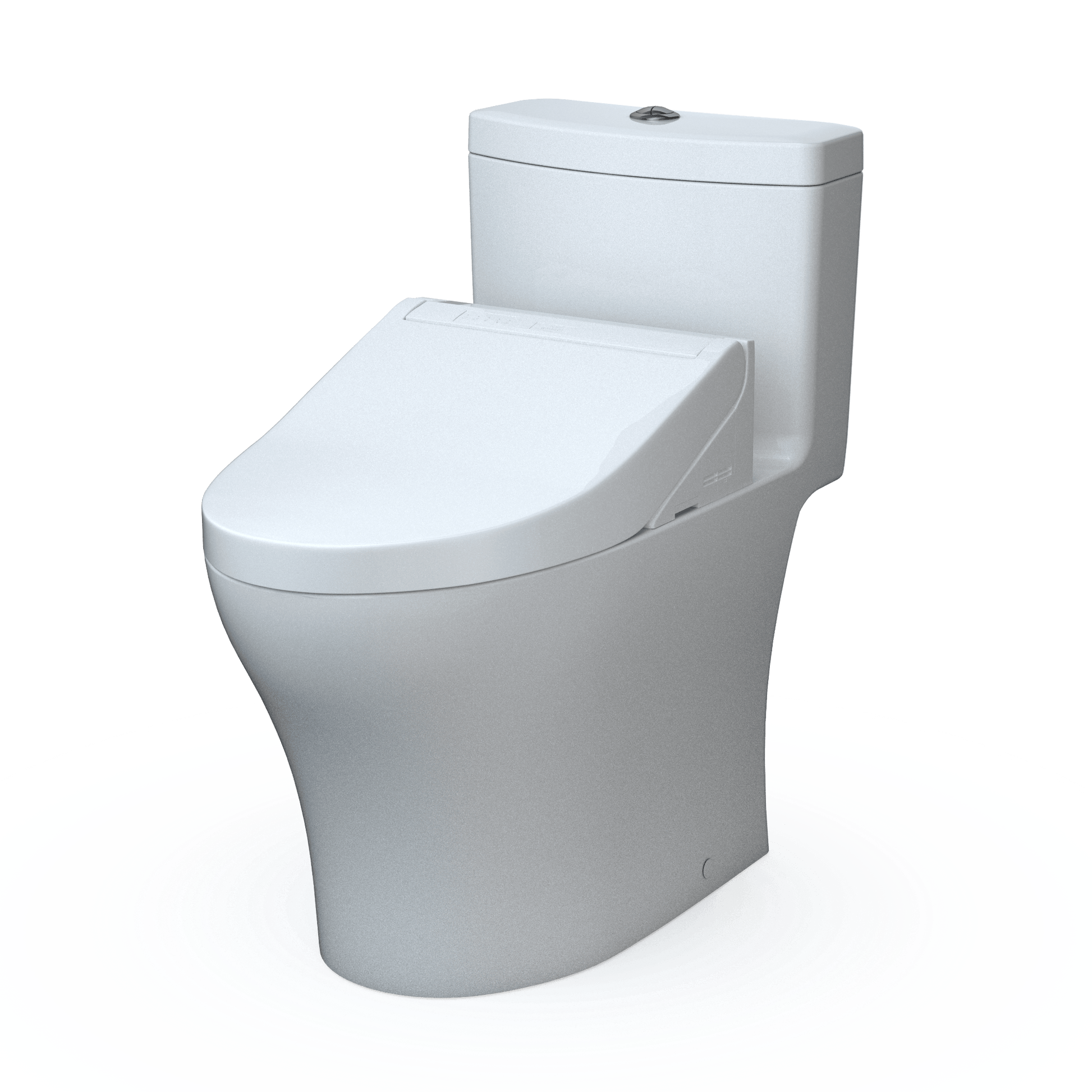 TOTO Aquia IV One-Piece Dual Flush 1.28 and 0.9 GPF Universal Height Toilet and C5 Bidet Seat MW6463084CEMFGN#01