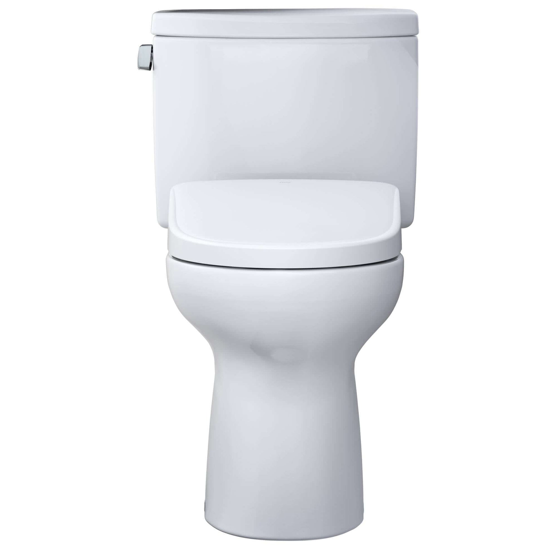 TOTO WASHLET+ Drake II Two-Piece Elongated 1.28 GPF Toilet and WASHLET+ S7 Contemporary Bidet Seat, Cotton White - MW4544726CEFG#01