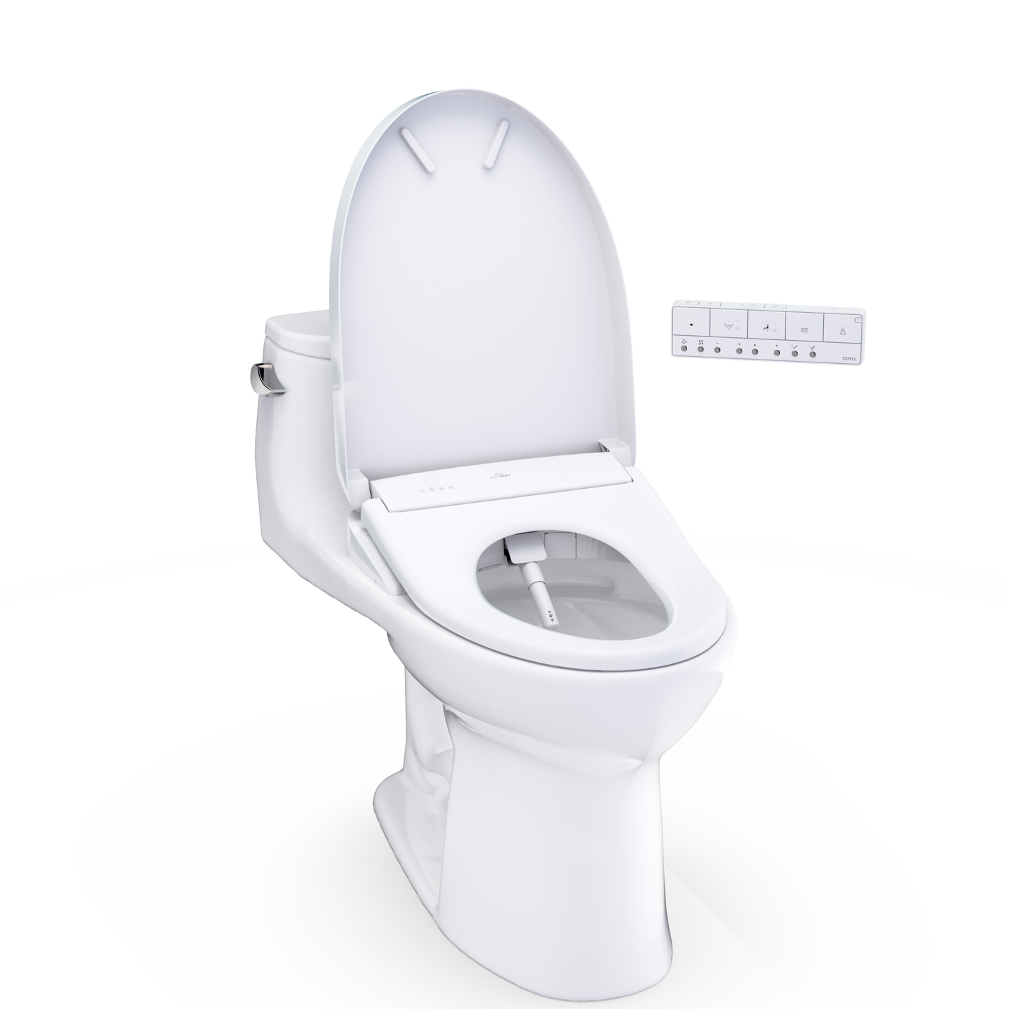 TOTO Ultramax WASHLET+ S7 One-Piece Elongated 1.28 GPF Universal Height Toilet with CEFIONTECT MW6184726CEFG#01