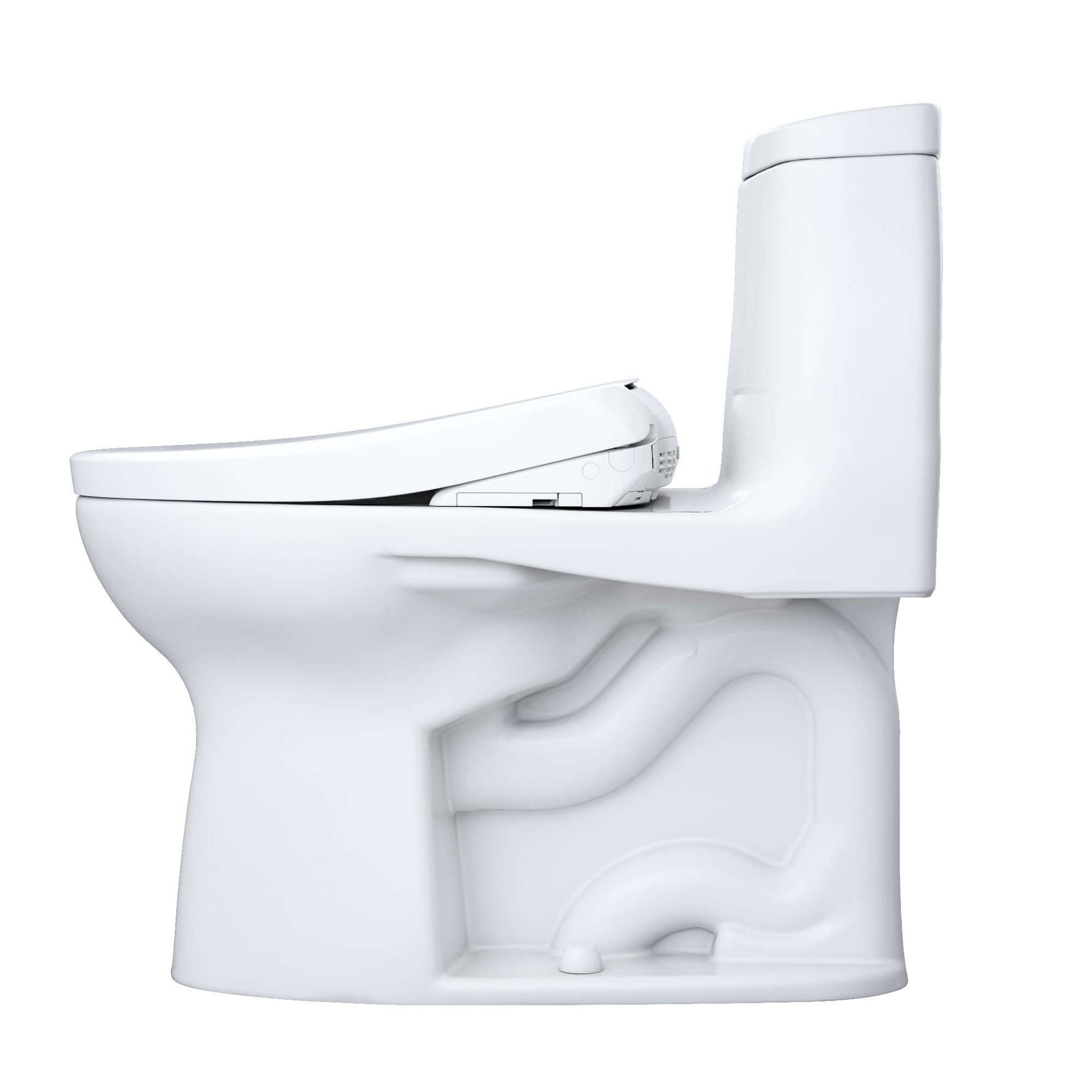 TOTO WASHLET+ UltraMax II 1G One-Piece Elongated 1.0 GPF Toilet and WASHLET+ S7 Contemporary Bidet Seat, Cotton White - MW6044726CUFG#01