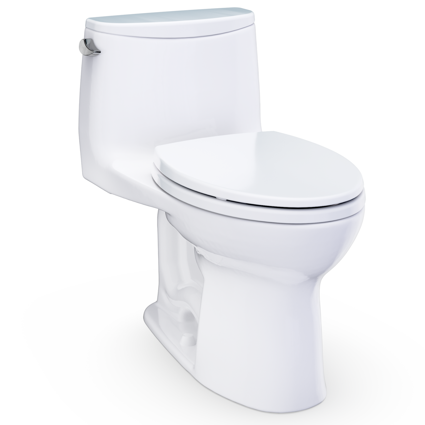 TOTO Ultramax WASHLET+ Ready One-Piece Elongated 1.28 GPF Universal Height Toilet with SoftClose Seat MS608114CEFG#01