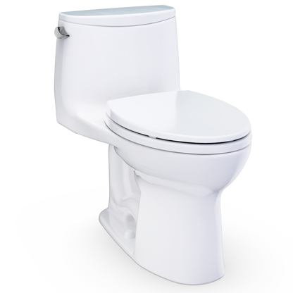 TOTO Ultramax WASHLET+ Ready One-Piece Elongated 1.6 GPF Universal Height Toilet with SoftClose Seat MS608114CSFG#01