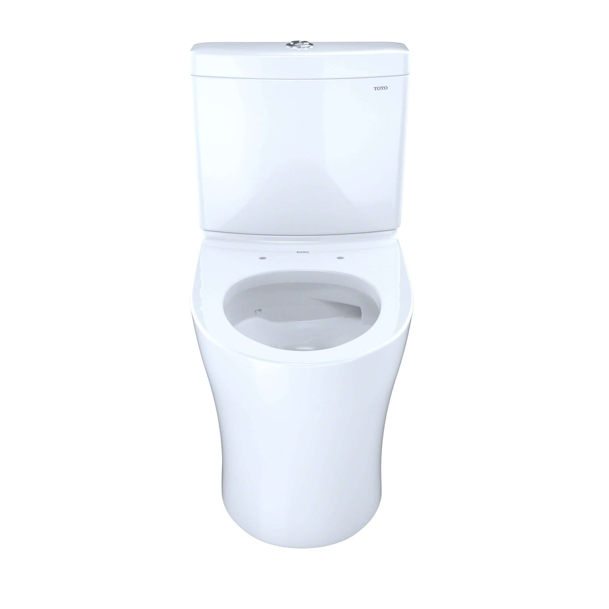 TOTO Aquia IV Two-Piece Elongated Dual Flush 1.28 and 0.9 GPF Toilet with CEFIONTECT, Cotton White - CST446CEMFGN#01