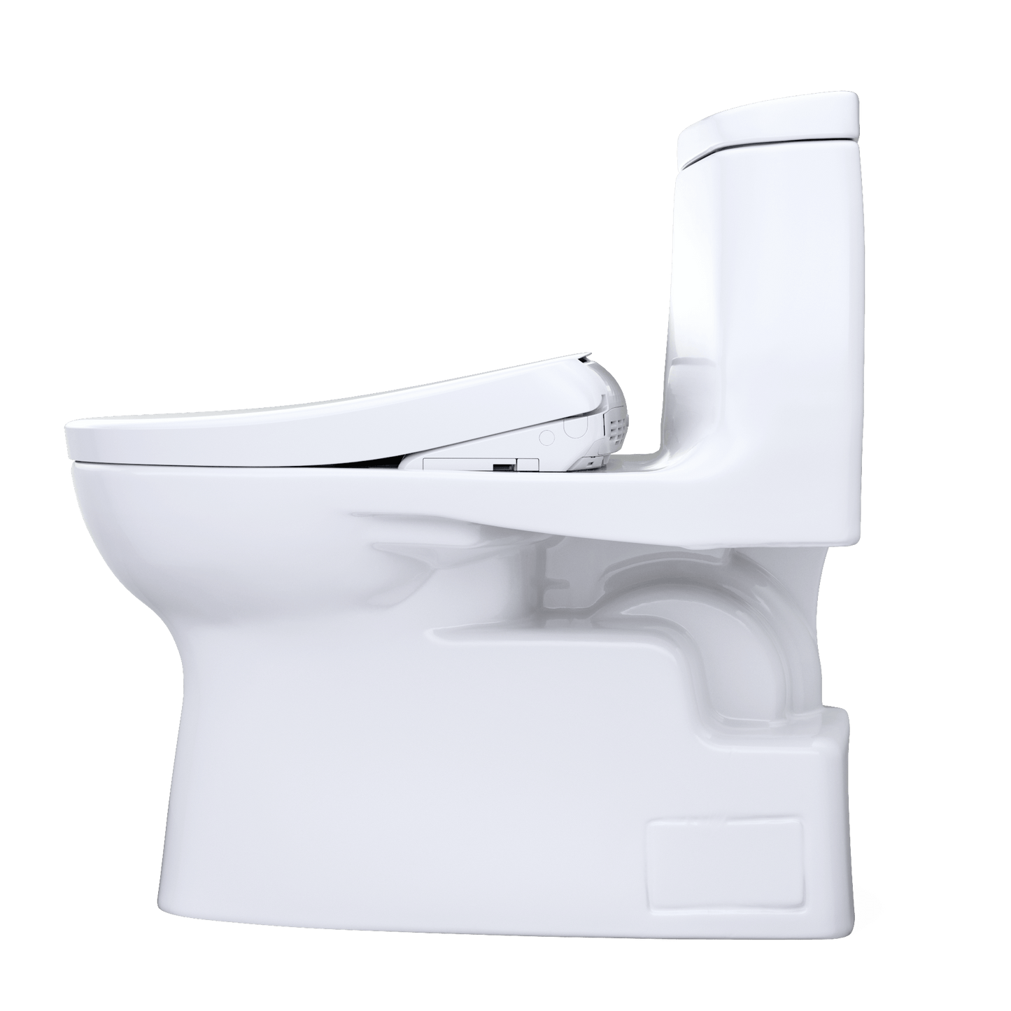 TOTO Carlyle II One-Piece 1.28 GPF Universal Height Toilet and S7A Bidet Seat MW6144736CUFG#01