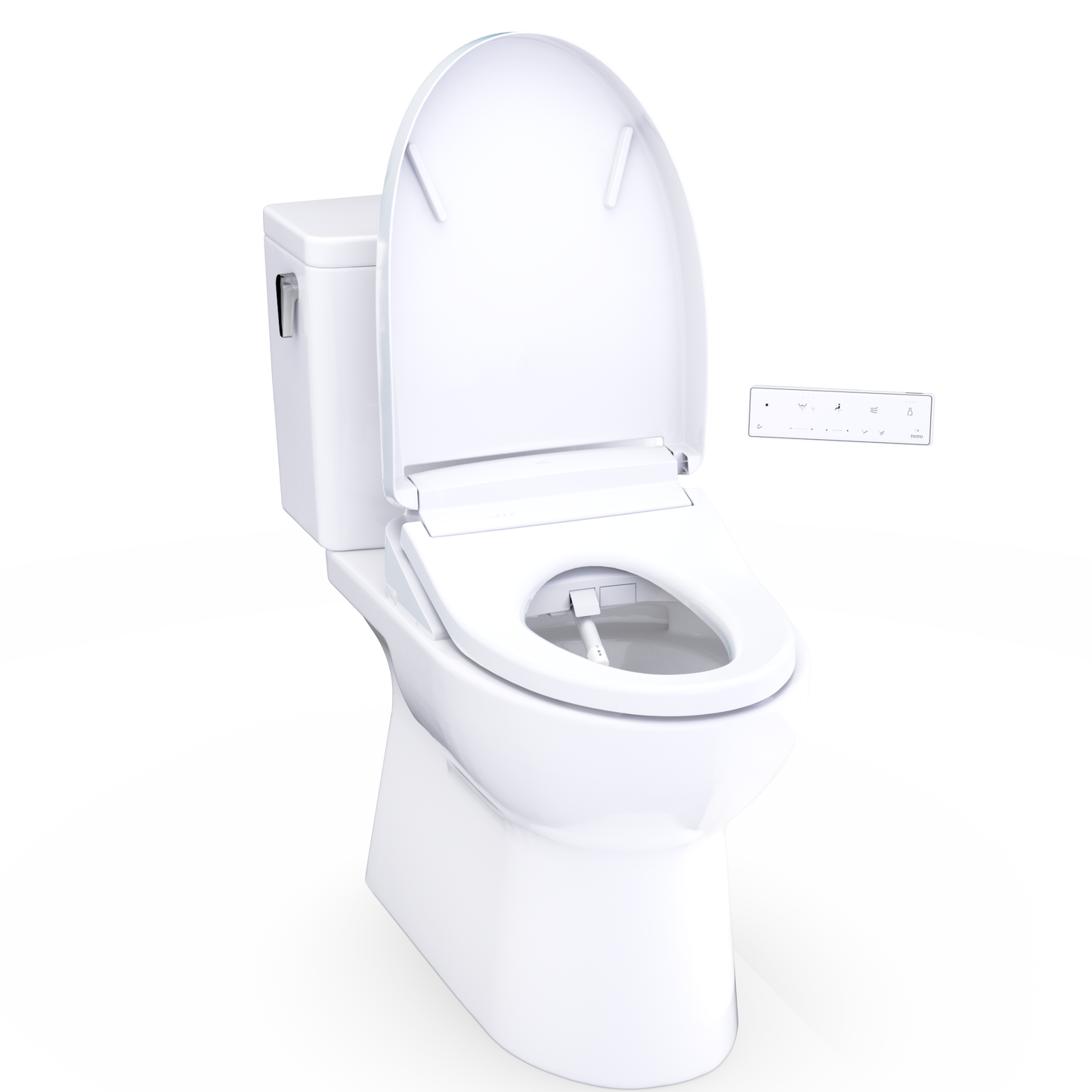 TOTO Glaston WASHLET+ S5 Two-Piece Elongated 1.28 GPF Universal Height Toilet MW4723446CEFG#01
