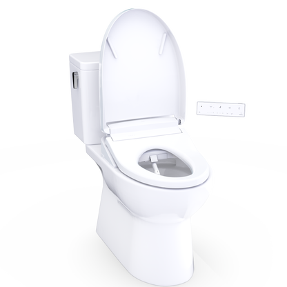 TOTO Glaston 1G WASHLET+ S5 Two-Piece Elongated 1.0 GPF Universal Height Toilet MW4723446CUFG#01
