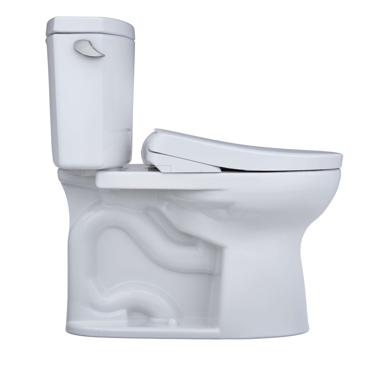 TOTO WASHLET+ Drake II 1G Two-Piece Elongated 1.0 GPF Toilet and WASHLET+ S7 Contemporary Bidet Seat, Cotton White - MW4544726CUFG#01