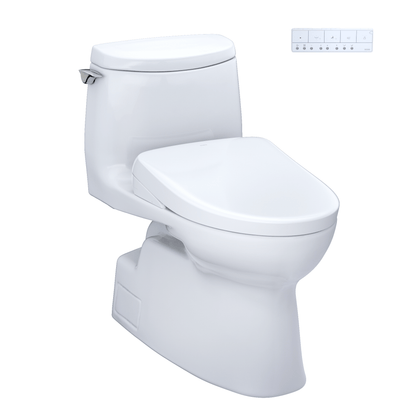 TOTO Carlyle II One-Piece 1.28 GPF Universal Height Toilet and S7A Bidet Seat MW6144736CUFG#01